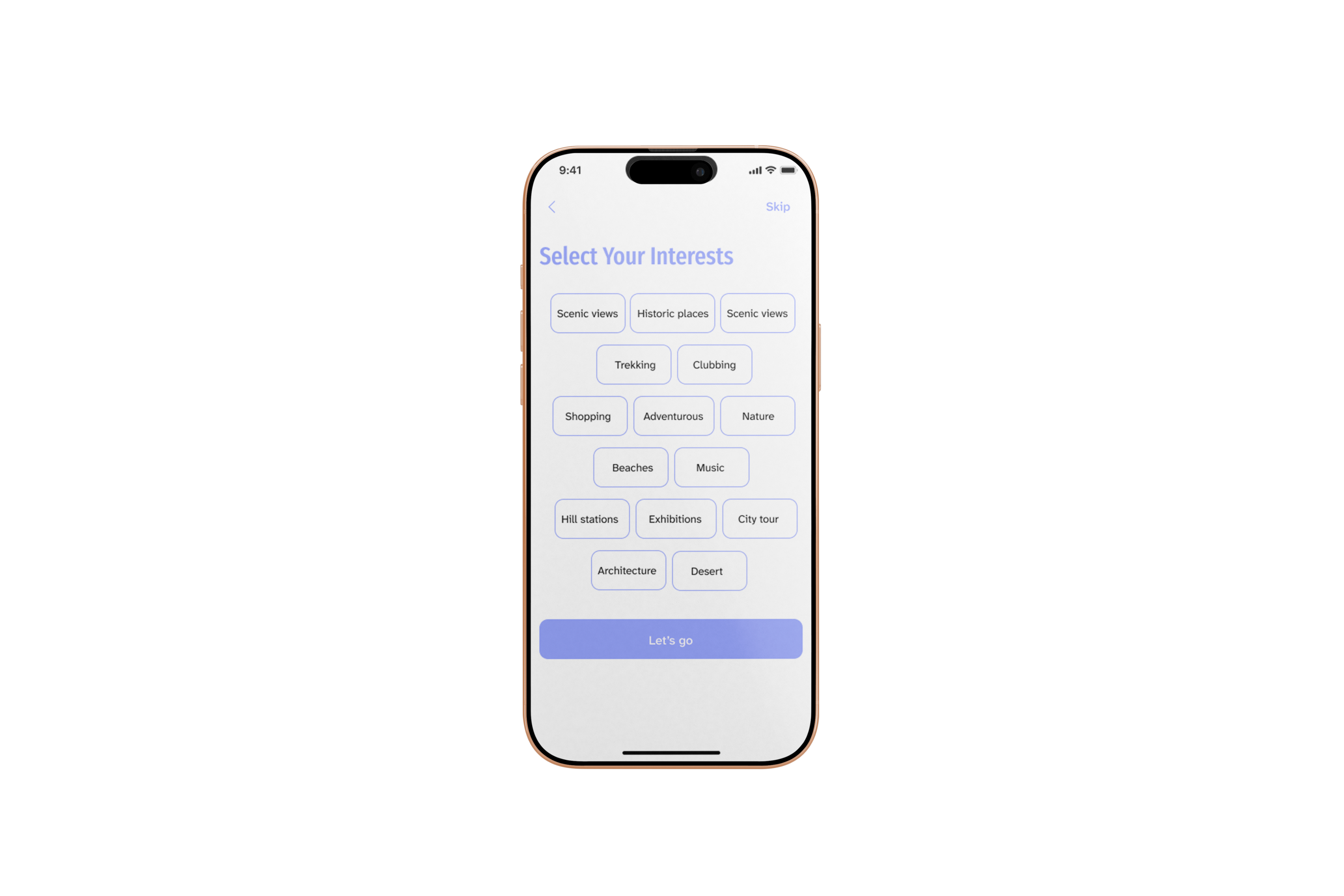 Tripease information flow screen