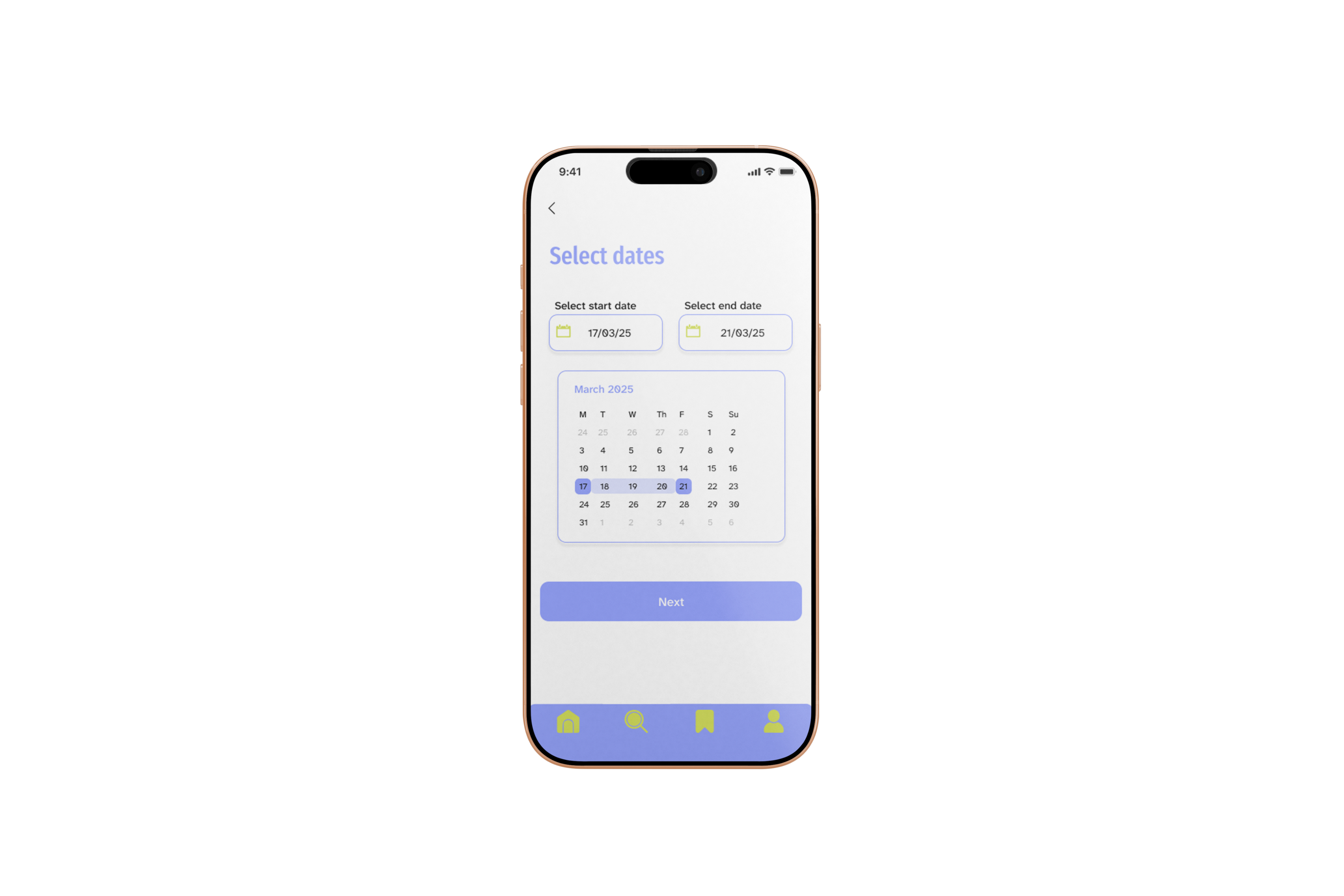 Tripease information flow screen