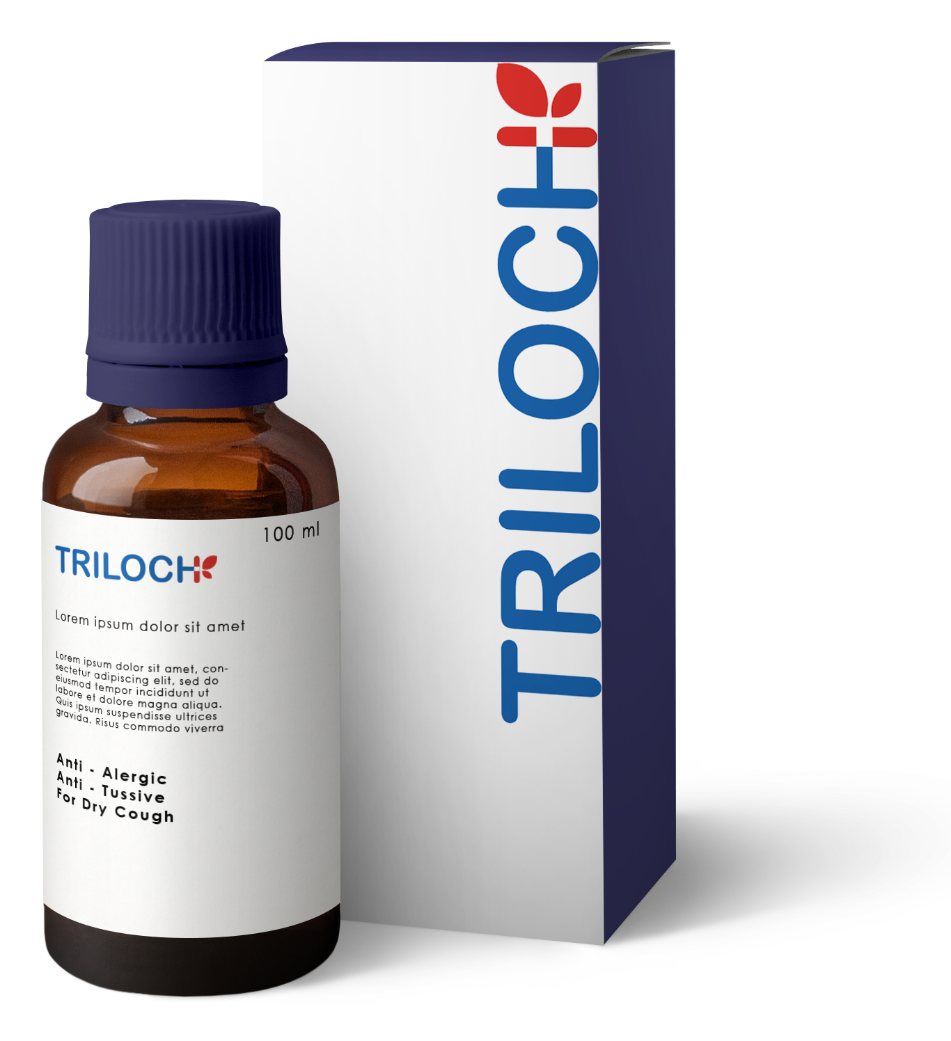 Triloch bottle and carton